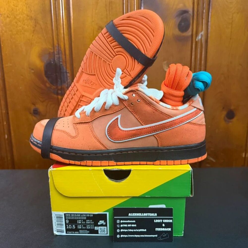 Nike SB Dunk Low Orange Lobsters x Concepts Size 9 Men OG ALL